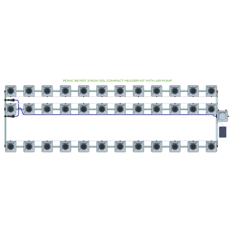 Alien Hydroponics RDWC 36 Pot 3 Row Kit