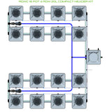 Alien Hydroponics RDWC 16 Pot 4 Row Kit