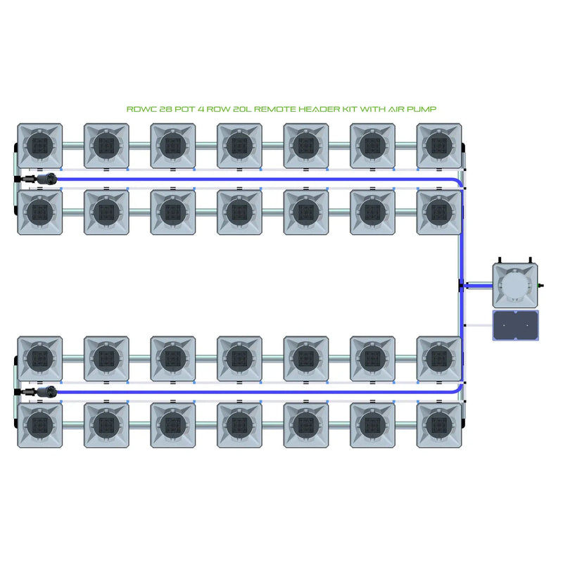 Alien Hydroponics RDWC 28 Pot 4 Row Kit