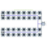 Alien Hydroponics RDWC 32 Pot 4 Row Kit