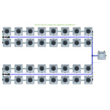 Alien Hydroponics RDWC 32 Pot 4 Row Kit