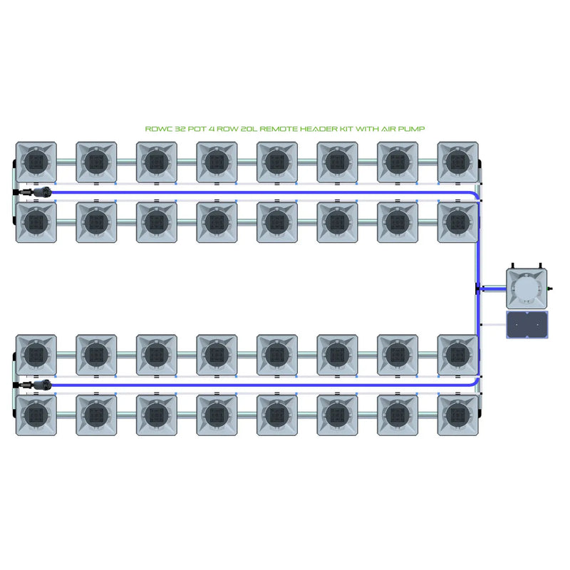 Alien Hydroponics RDWC 32 Pot 4 Row Kit