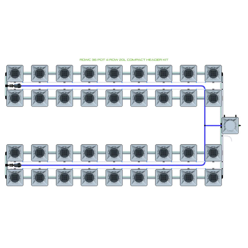 Alien Hydroponics RDWC 36 Pot 4 Row Kit