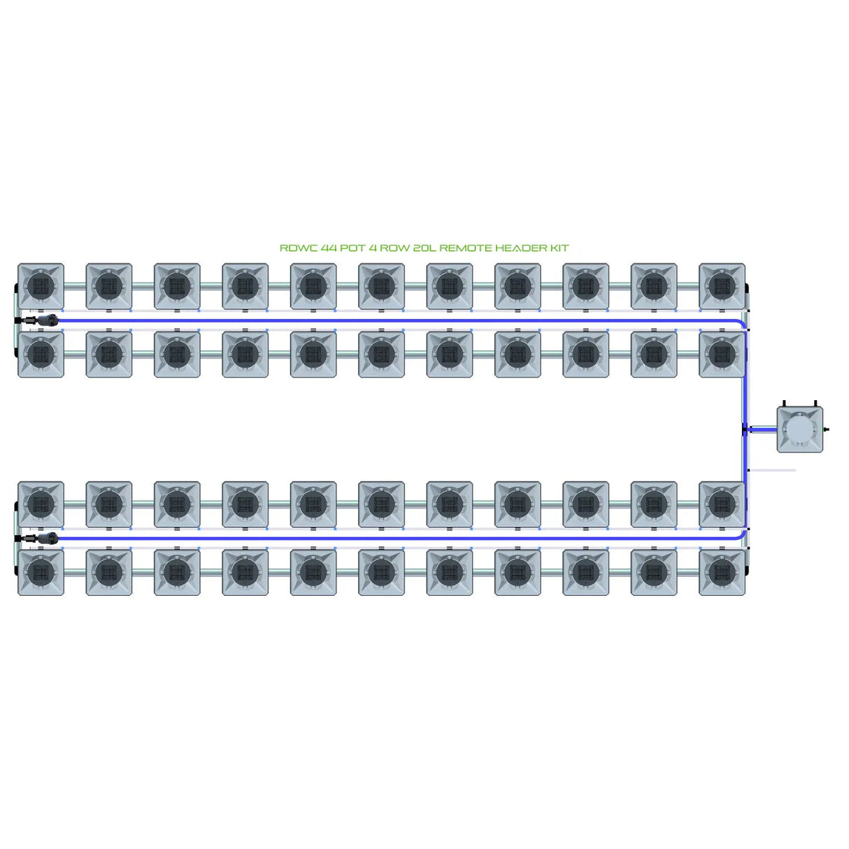 Alien Hydroponics RDWC 44 Pot 4 Row Kit
