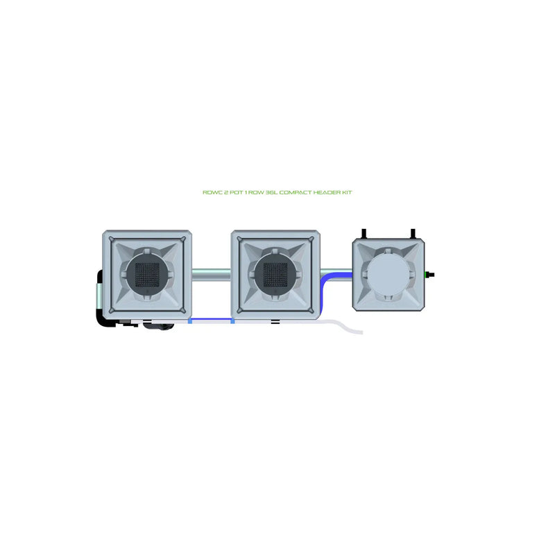 Alien Hydroponics RDWC 2 Pot 1 Row Kit
