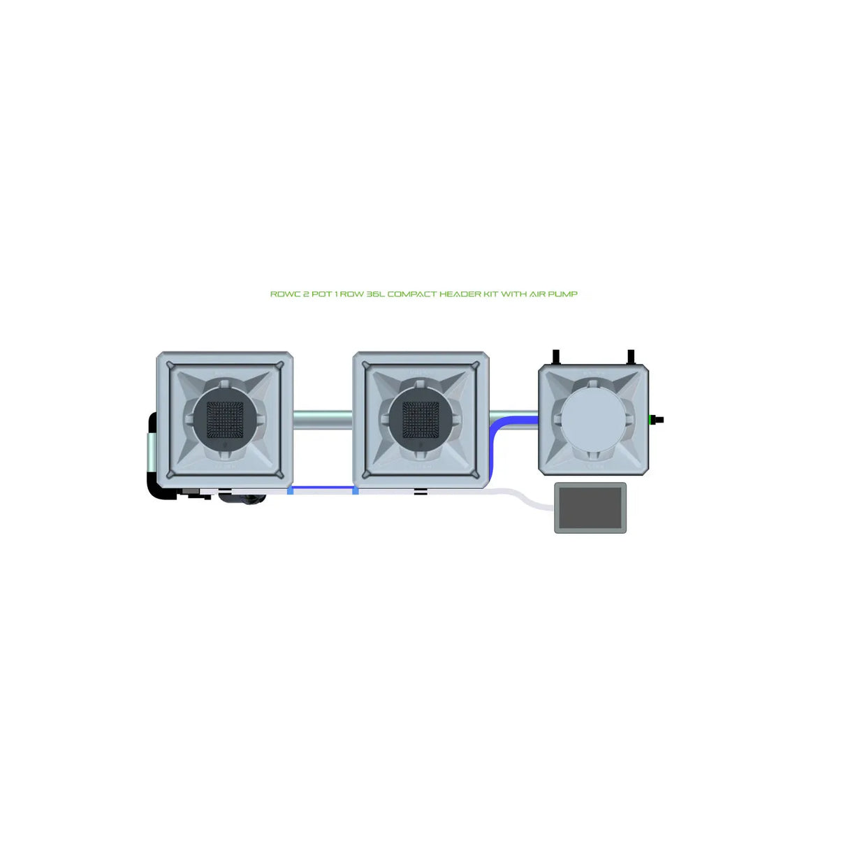 Alien Hydroponics RDWC 2 Pot 1 Row Kit