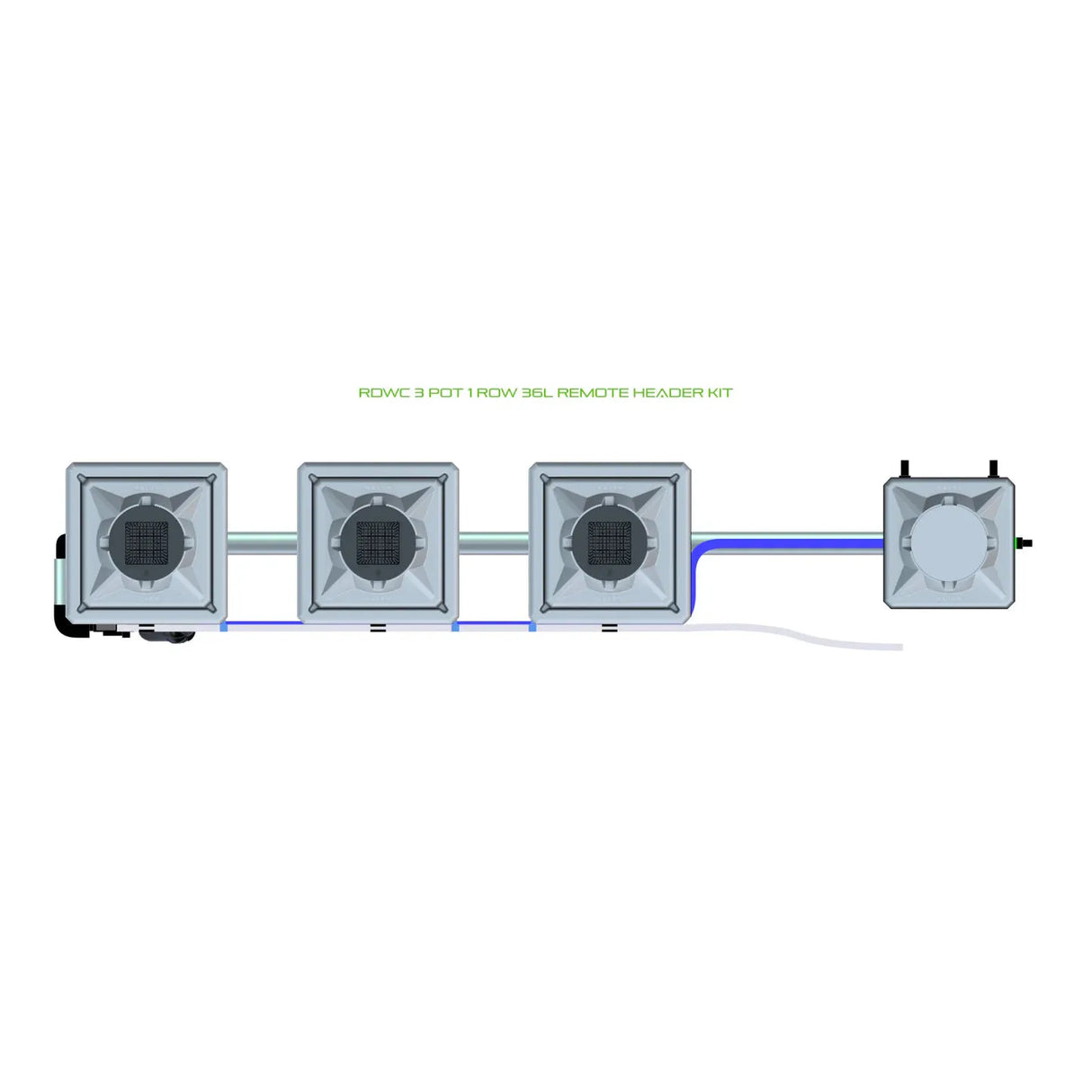 Alien Hydroponics RDWC 3 Pot 1 Row Kit