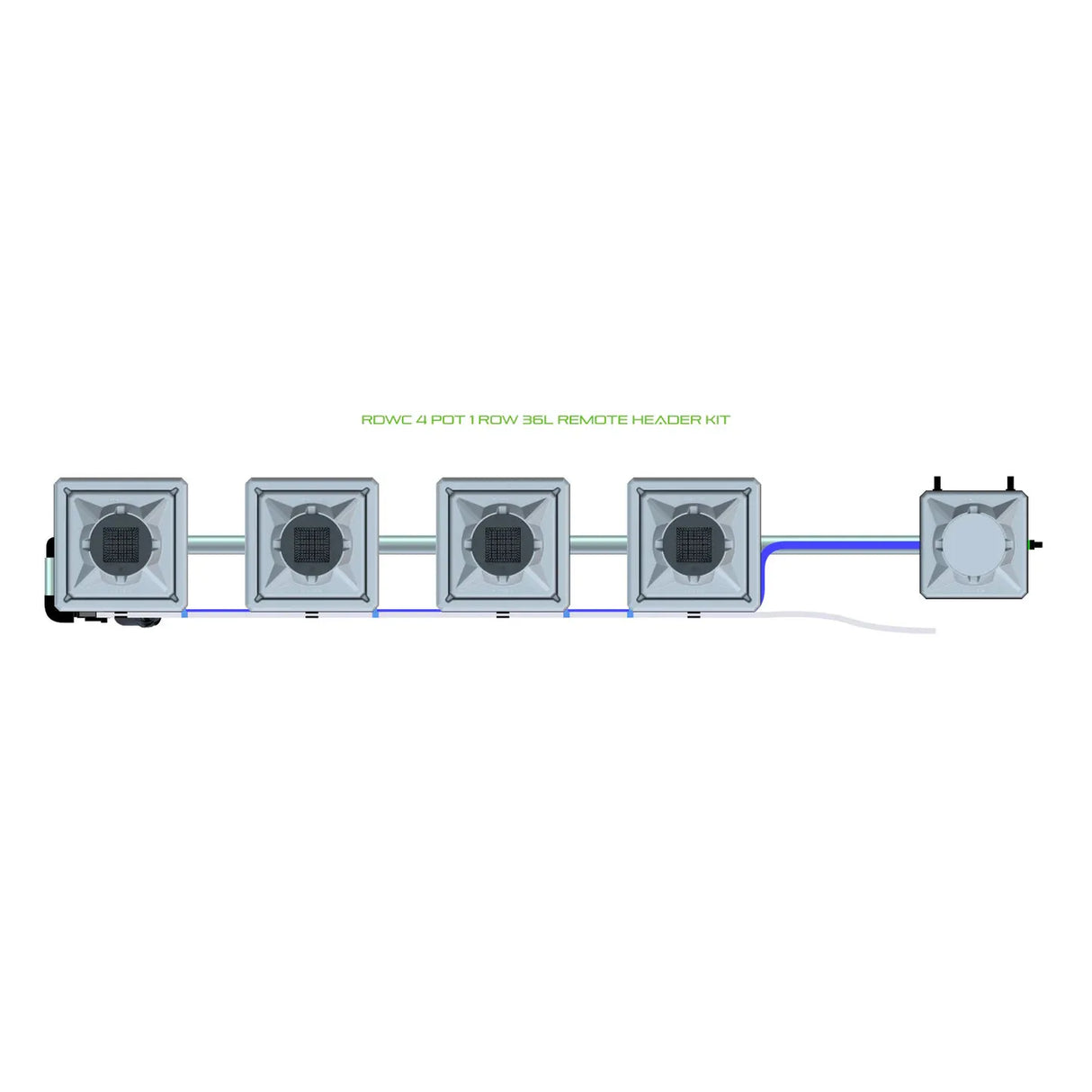 Alien Hydroponics RDWC 4 Pot 1 Row Kit