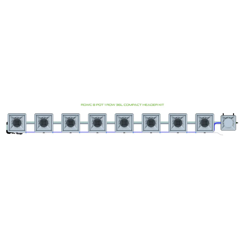 Alien Hydroponics RDWC 8 Pot 1 Row Kit