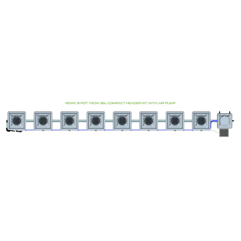 Alien Hydroponics RDWC 8 Pot 1 Row Kit