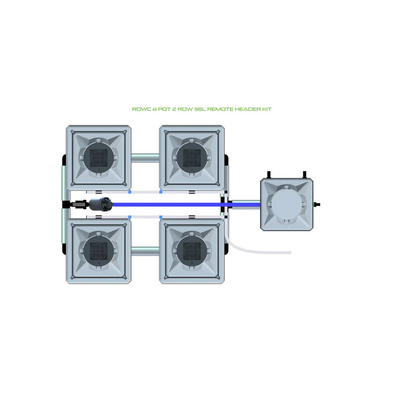 Alien Hydroponics RDWC 4 Pot 2 Row Kit