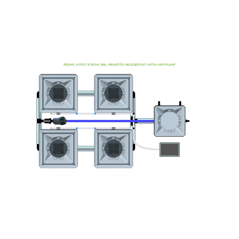 Alien Hydroponics RDWC 4 Pot 2 Row Kit