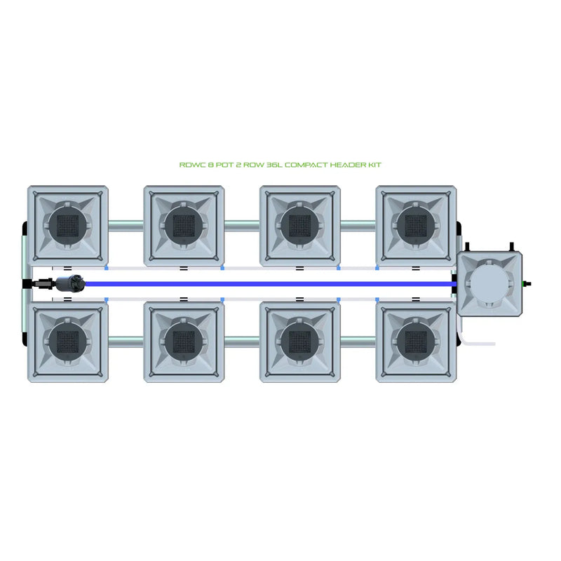 Alien Hydroponics RDWC 8 Pot 2 Row Kit