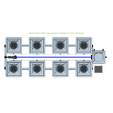 Alien Hydroponics RDWC 8 Pot 2 Row Kit