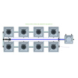 Alien Hydroponics RDWC 8 Pot 2 Row Kit