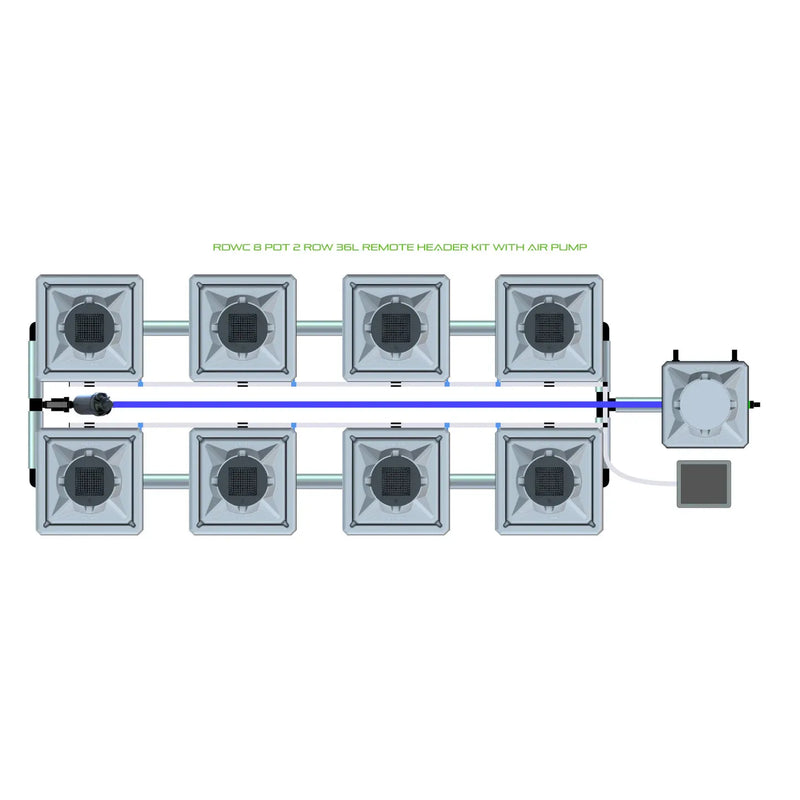 Alien Hydroponics RDWC 8 Pot 2 Row Kit