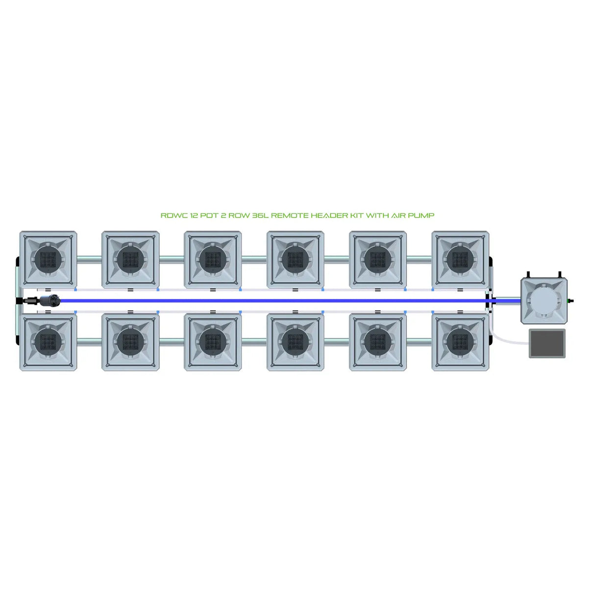Alien Hydroponics RDWC 12 Pot 2 Row Kit