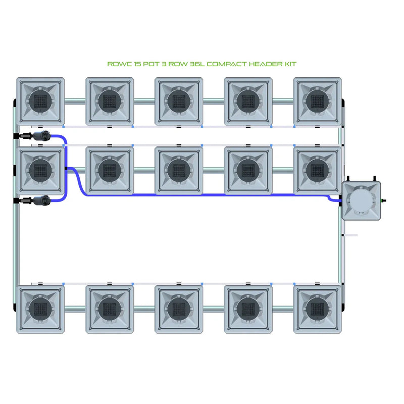 Alien Hydroponics RDWC 15 Pot 3 Row Kit