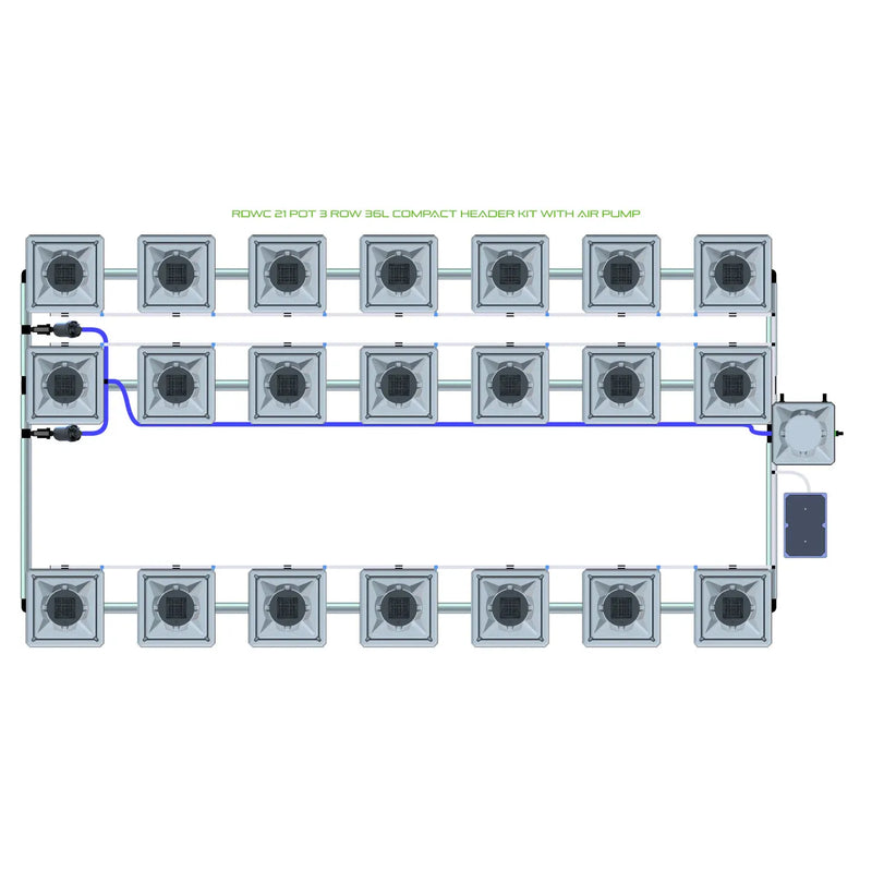 Alien Hydroponics RDWC 21 Pot 3 Row Kit