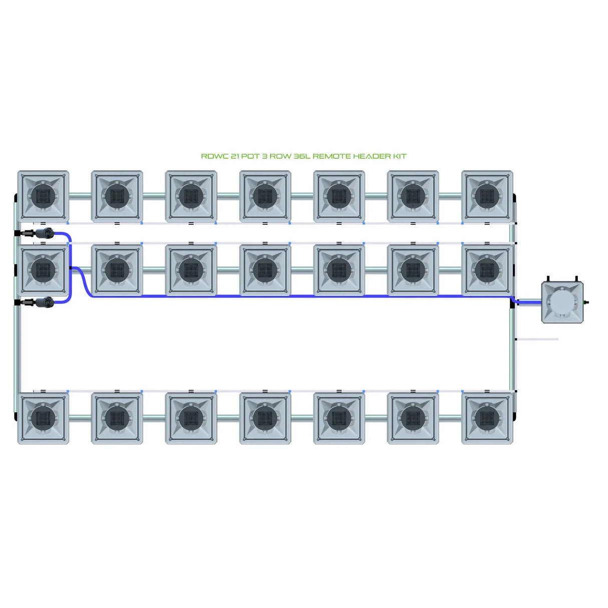 Alien Hydroponics RDWC 21 Pot 3 Row Kit