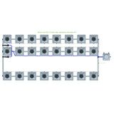 Alien Hydroponics RDWC 24 Pot 3 Row Kit