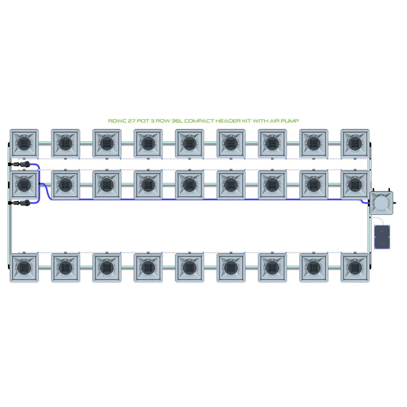 Alien Hydroponics RDWC 27 Pot 3 Row Kit