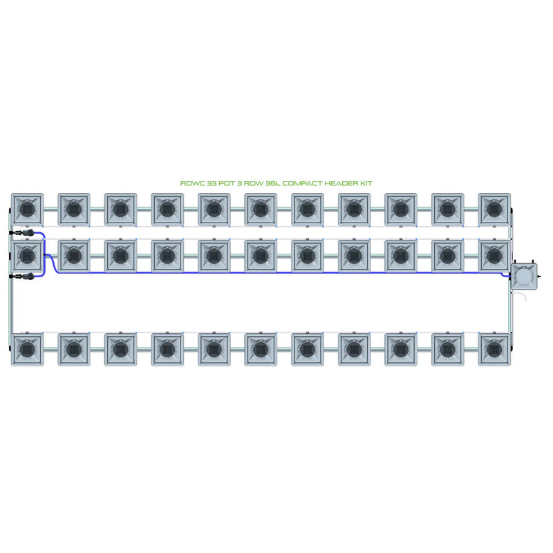 Alien Hydroponics RDWC 33 Pot 3 Row Kit