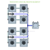 Alien Hydroponics RDWC 8 Pot 4 Row Kit