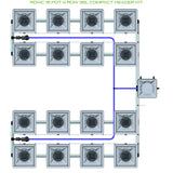 Alien Hydroponics RDWC 16 Pot 4 Row Kit