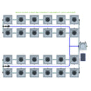Alien Hydroponics RDWC 24 Pot 4 Row Kit