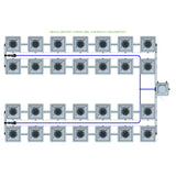 Alien Hydroponics RDWC 28 Pot 4 Row Kit