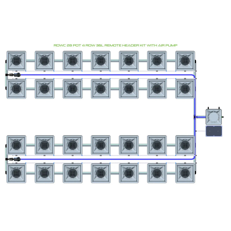 Alien Hydroponics RDWC 28 Pot 4 Row Kit