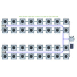 Alien Hydroponics RDWC 32 Pot 4 Row Kit
