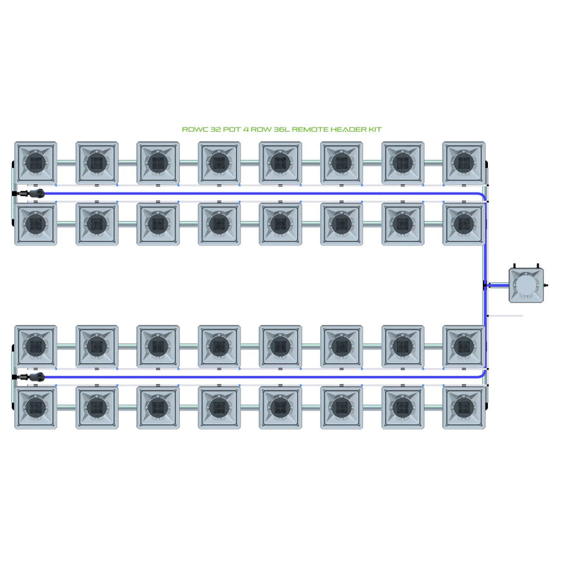 Alien Hydroponics RDWC 32 Pot 4 Row Kit