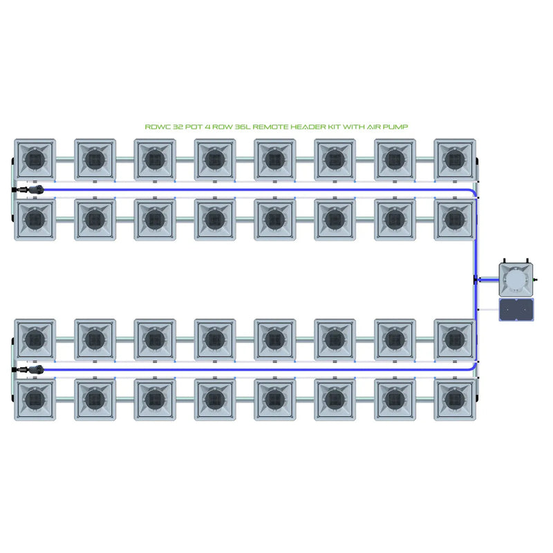 Alien Hydroponics RDWC 32 Pot 4 Row Kit
