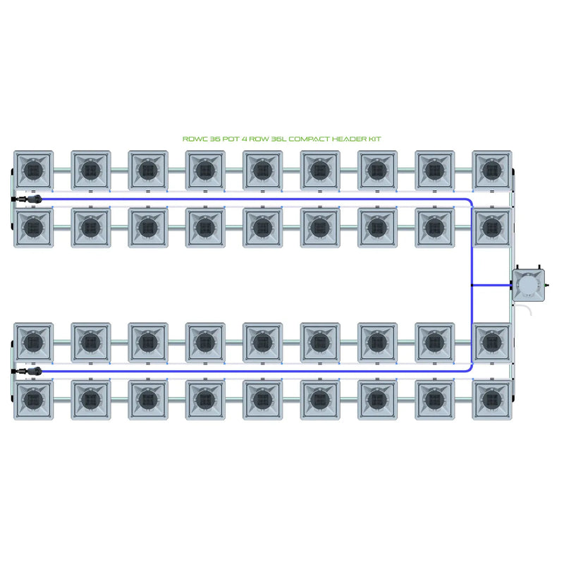 Alien Hydroponics RDWC 36 Pot 4 Row Kit