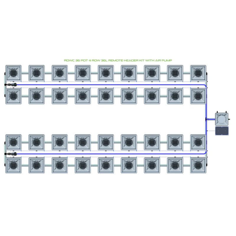 Alien Hydroponics RDWC 36 Pot 4 Row Kit