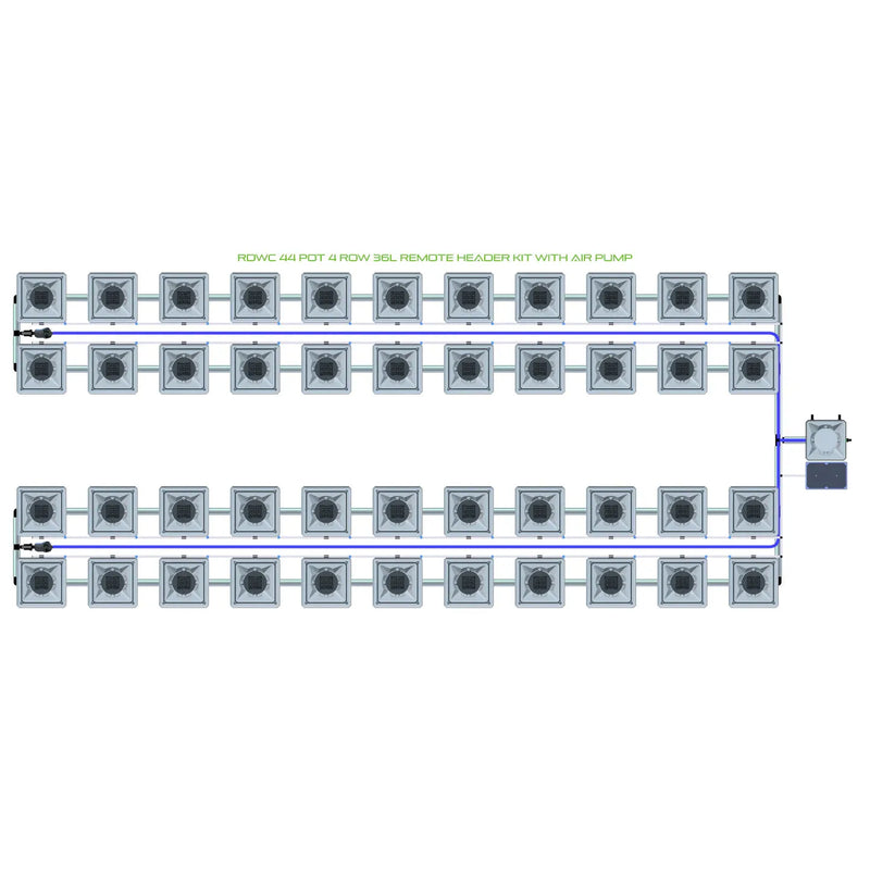 Alien Hydroponics RDWC 44 Pot 4 Row Kit