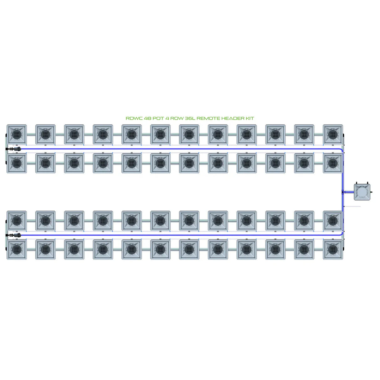 Alien Hydroponics RDWC 48 Pot 4 Row Kit
