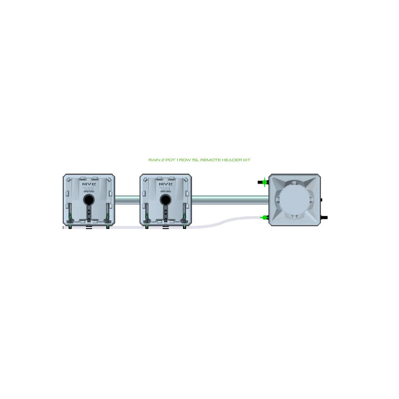 Alien Hydroponics RAIN 2 Pot 1 Row Kit