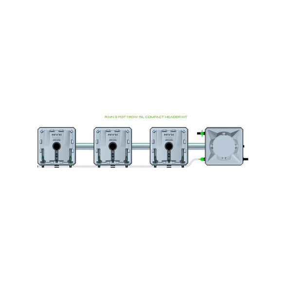 Alien Hydroponics RAIN 3 Pot 1 Row Kit