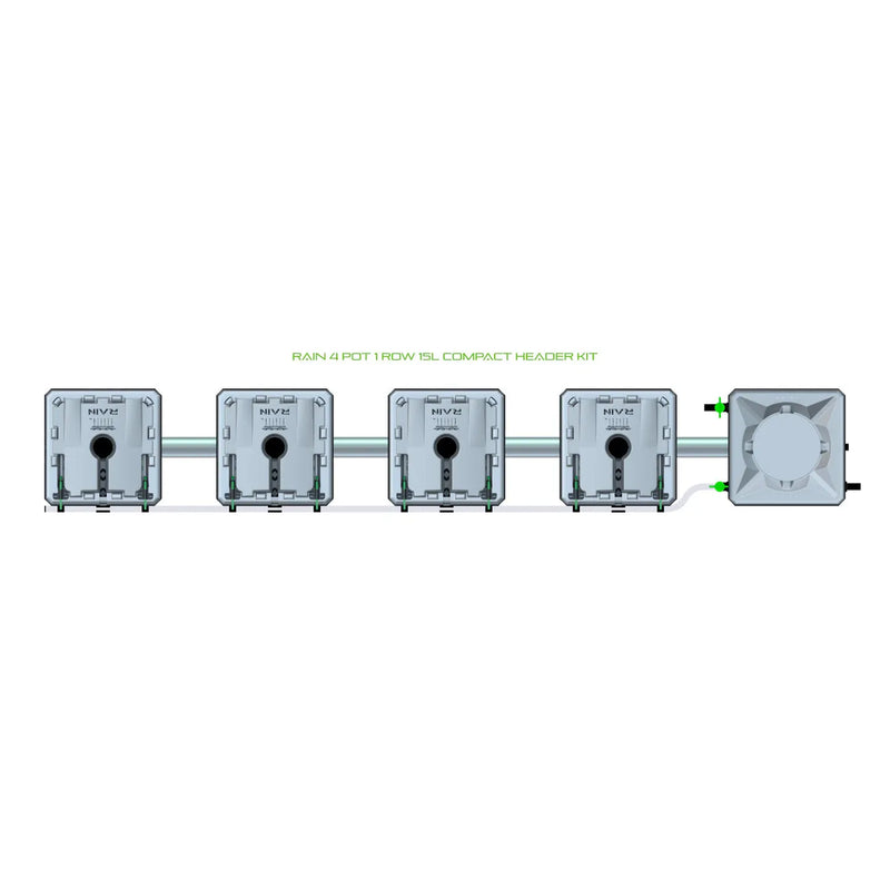 Alien Hydroponics RAIN 4 Pot 1 Row Kit