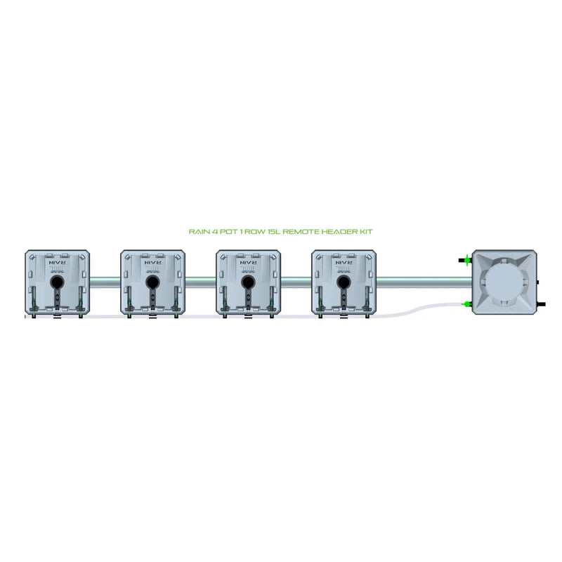 Alien Hydroponics RAIN 4 Pot 1 Row Kit