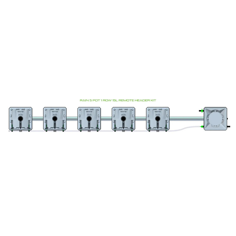Alien Hydroponics RAIN 5 Pot 1 Row Kit