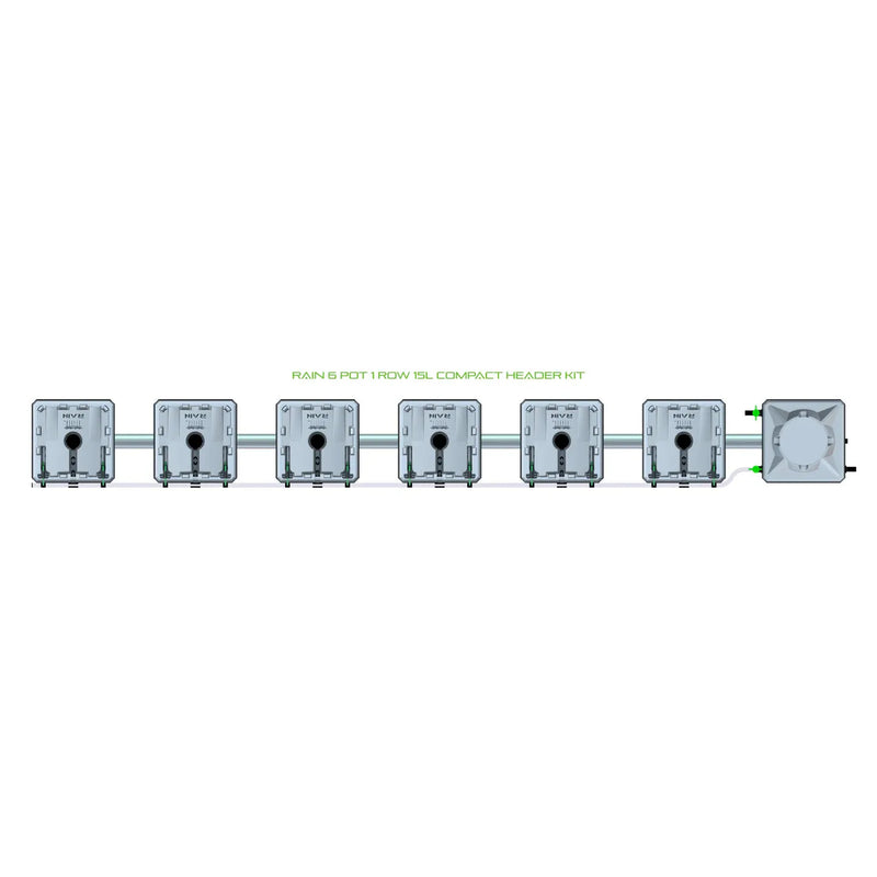 Alien Hydroponics RAIN 6 Pot 1 Row Kit
