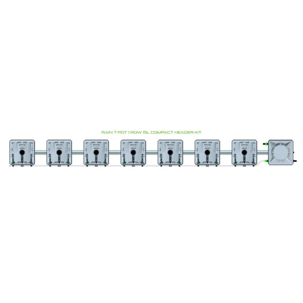 Alien Hydroponics RAIN 7 Pot 1 Row Kit