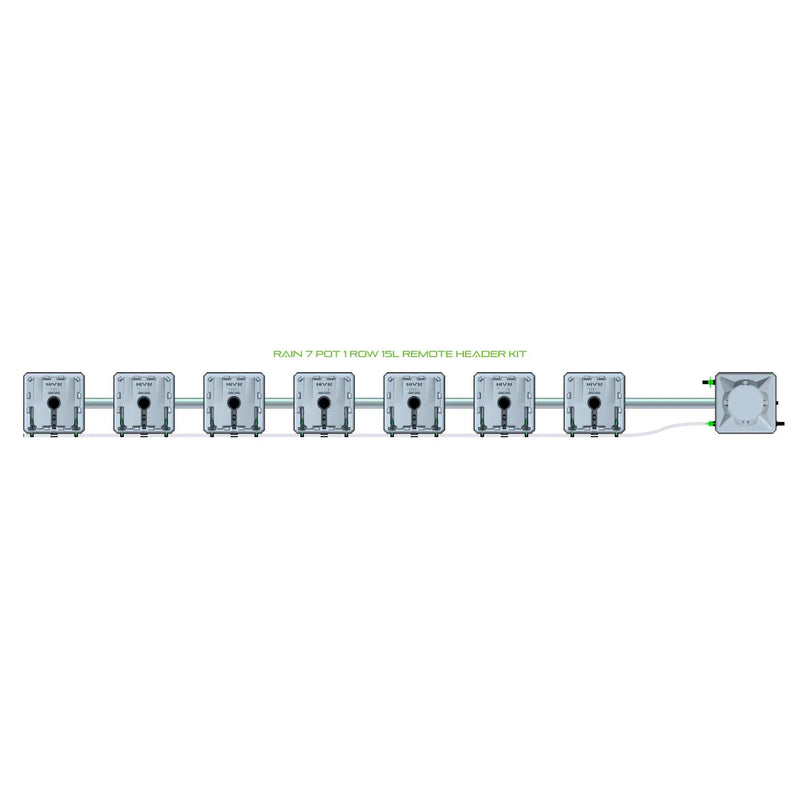 Alien Hydroponics RAIN 7 Pot 1 Row Kit