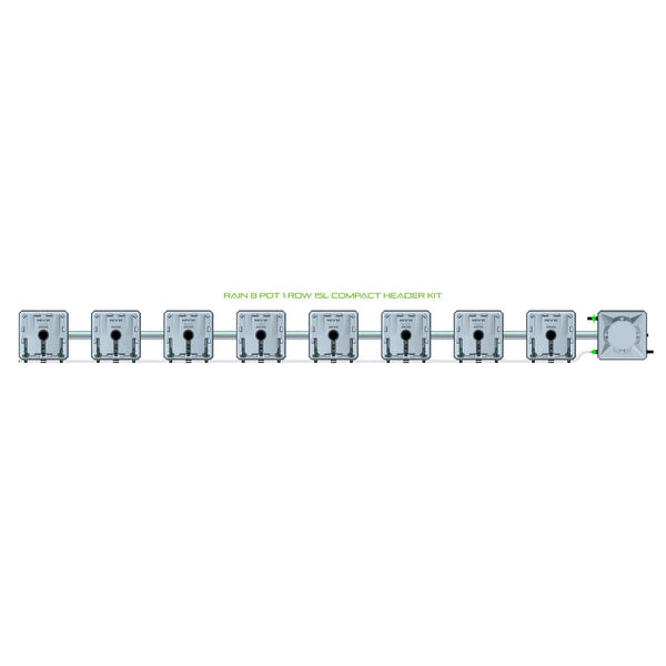 Alien Hydroponics RAIN 8 Pot 1 Row Kit