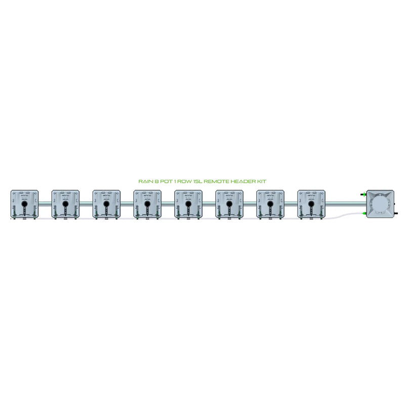 Alien Hydroponics RAIN 8 Pot 1 Row Kit