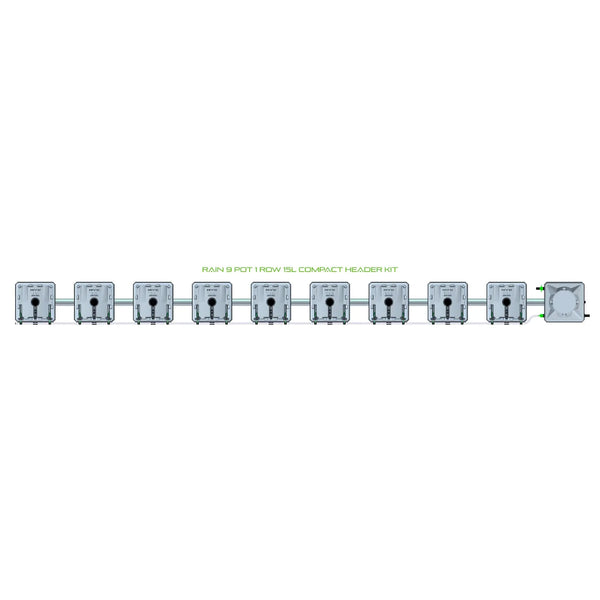 Alien Hydroponics RAIN 9 Pot 1 Row Kit